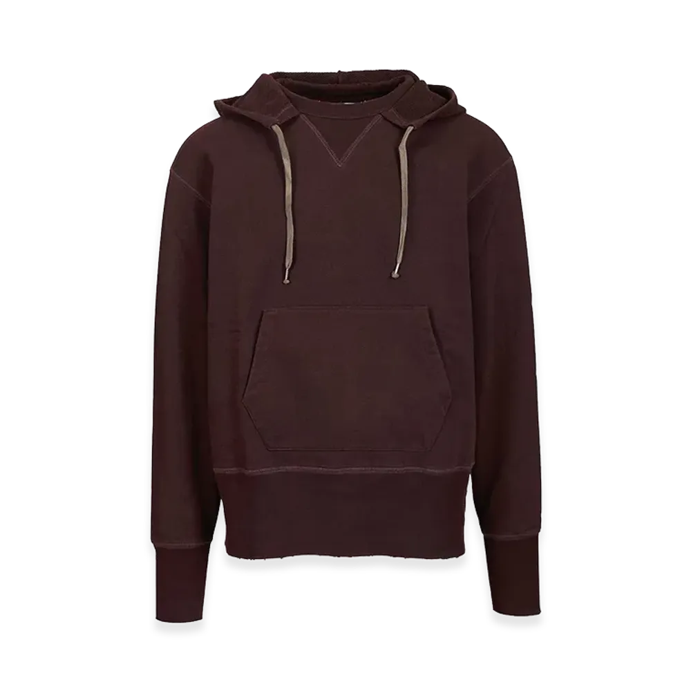 Maison Margiela Cotton Hooded Sweatshirt "Bordeaux"