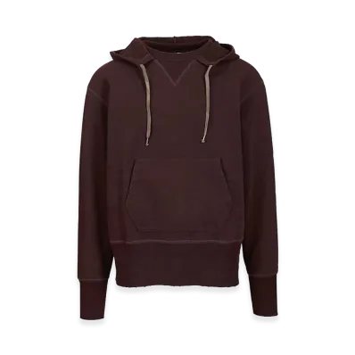 Maison Margiela Cotton Hooded Sweatshirt "Bordeaux"