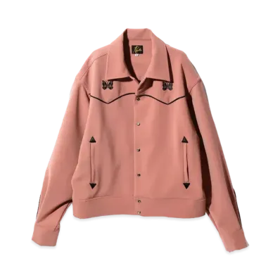 Needles Piping Cowboy Jacket - PE/PU Double Cloth "Pink"