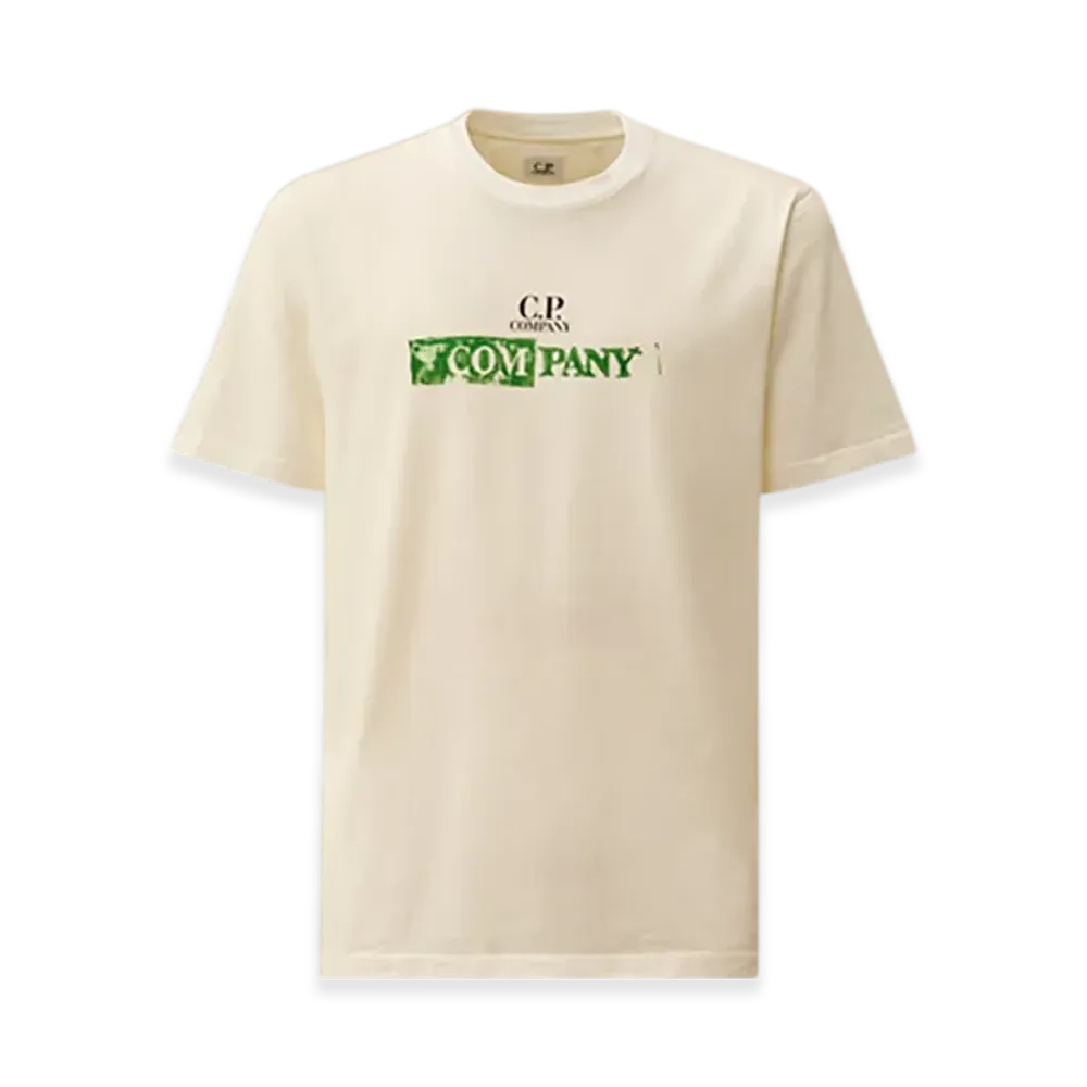 C.P. Company 24/1 Jersey Logo T-Shirt "Gauze White"