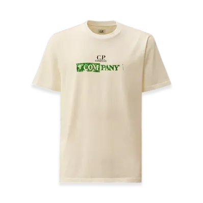 C.P. Company 24/1 Jersey Logo T-Shirt "Gauze White"