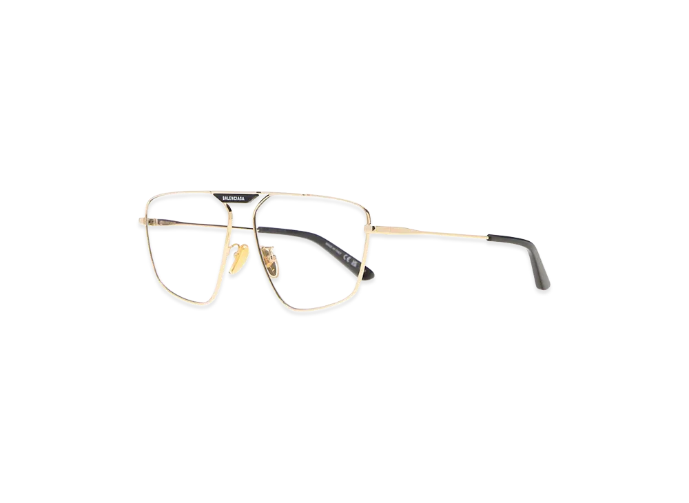 BALENCIAGA Women's Metal Tag 2.0 Navigator Sunglasses "Gold"