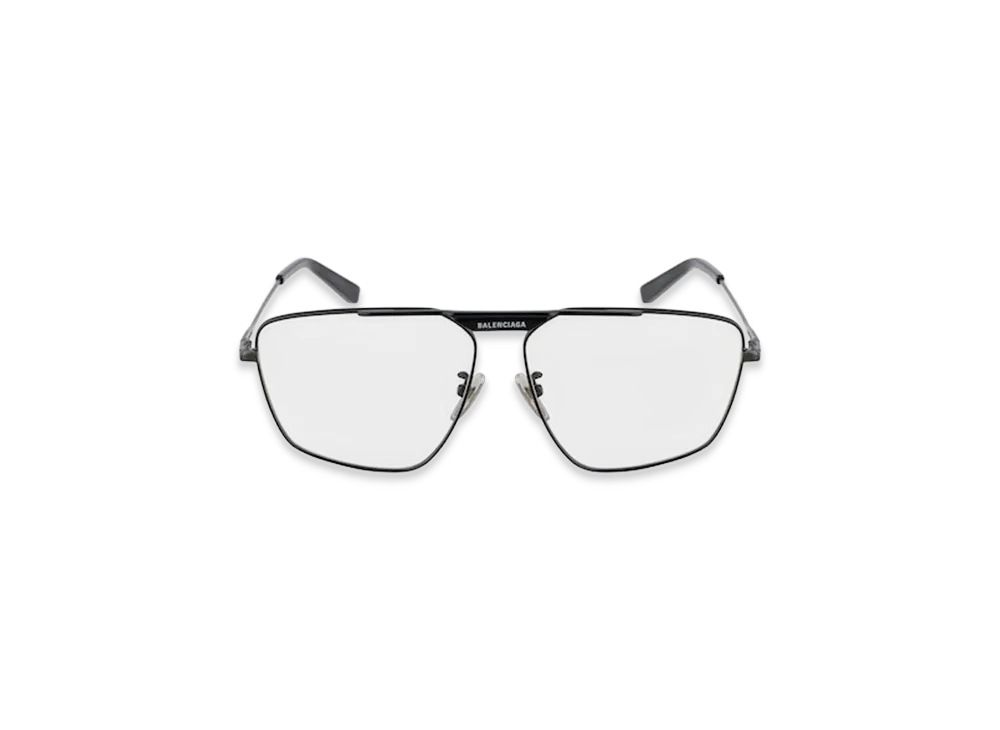BALENCIAGA Tag 2.0 Navigator Sunglasses "Clear"