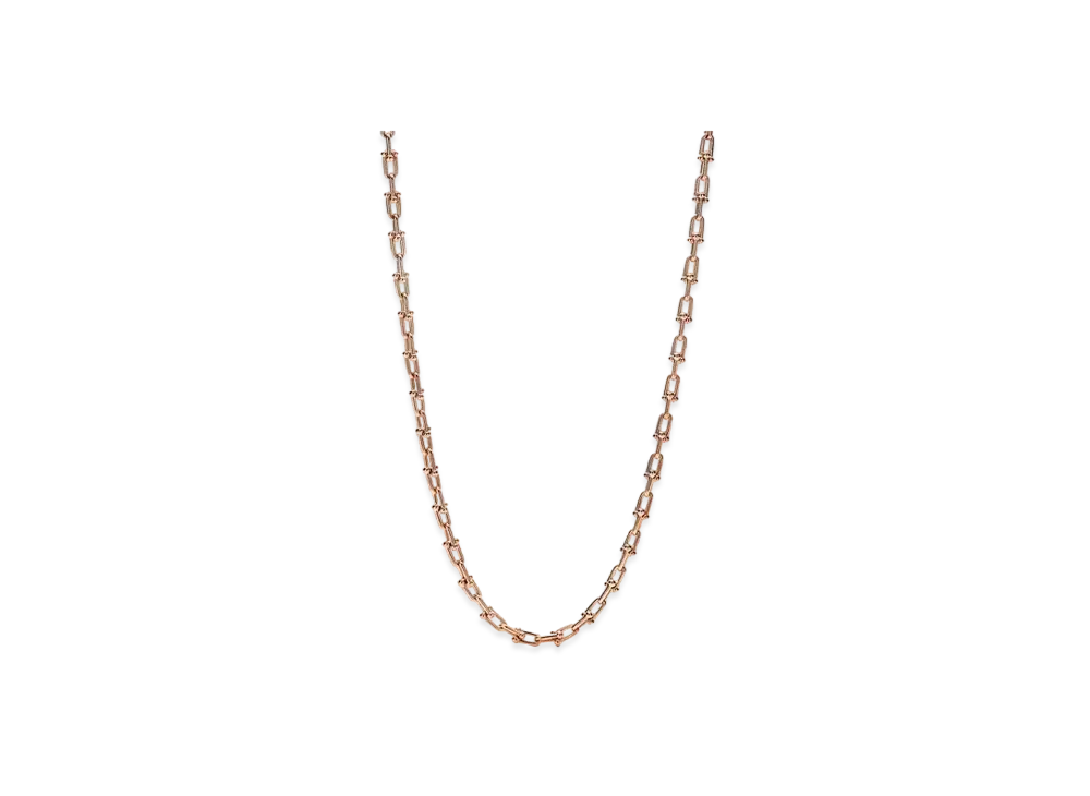 Tiffany & Co. HardWear Medium Link Necklace 18inch "Rose Gold"