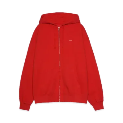 Supreme Overdyed Small Box Zip Up Hooded Sweatshirt "Red"