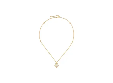 GUCCI Flora Necklace 18K Double G