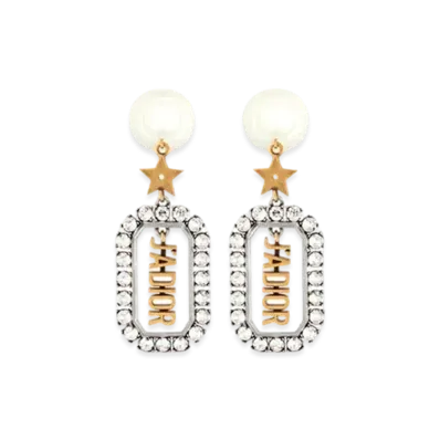 Dior J'ADIOR Tribales Crystal Pearl Earrings "Gold"