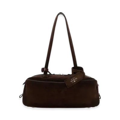 BALENCIAGA Women's Carrie Bowling Bag Small "Brown"