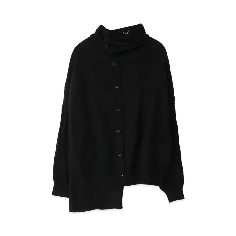 Yohji Yamamoto Y's RISMAT BY Y's PATCHWORK LACE DESIGN CARDIGAN "Black"