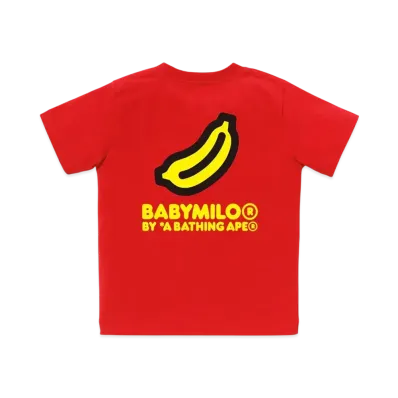 A BATHING APE Back Banana One Point Tee "Red"