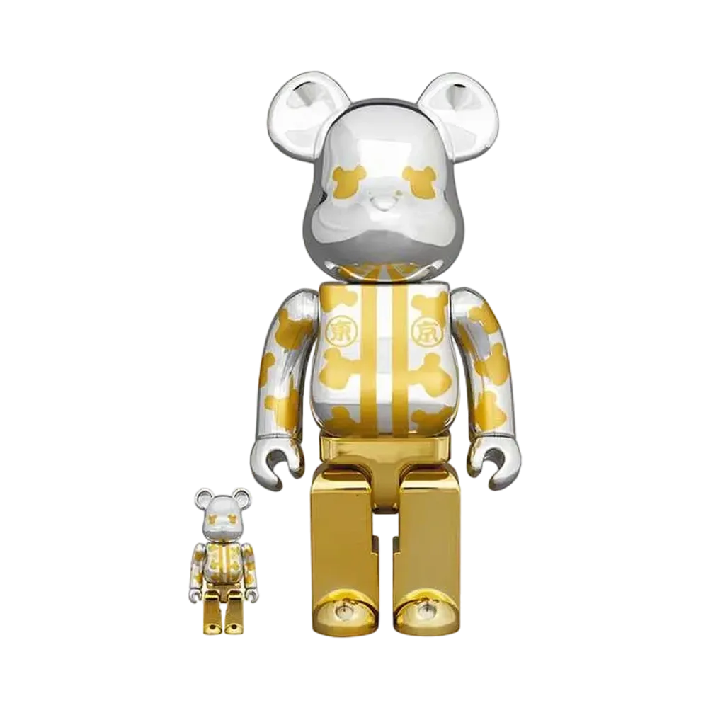 Bearbrick Happy Tokyo Silver Plated 100% & 400%