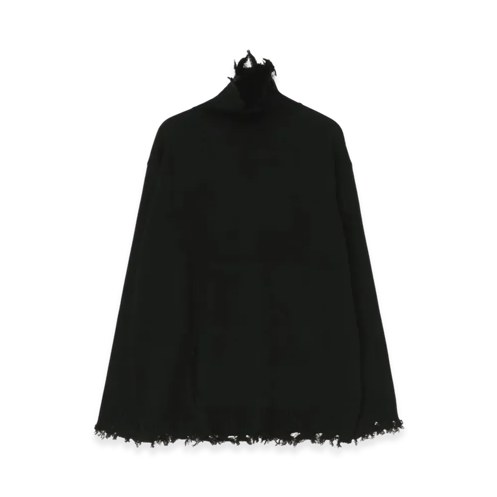 S'YTE 7G Bulky Wool Damage Turtle Pullover "Black"