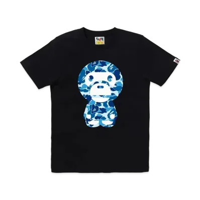 A BATHING APE ABC Camo Big Baby Milo Tee "Black/Blue"