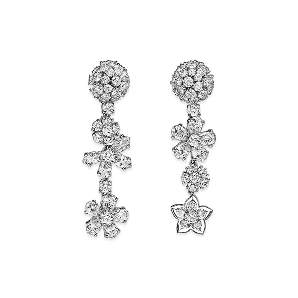 Van Cleef & Arpels Folie des Pres earrings "18K White gold/Diamond"