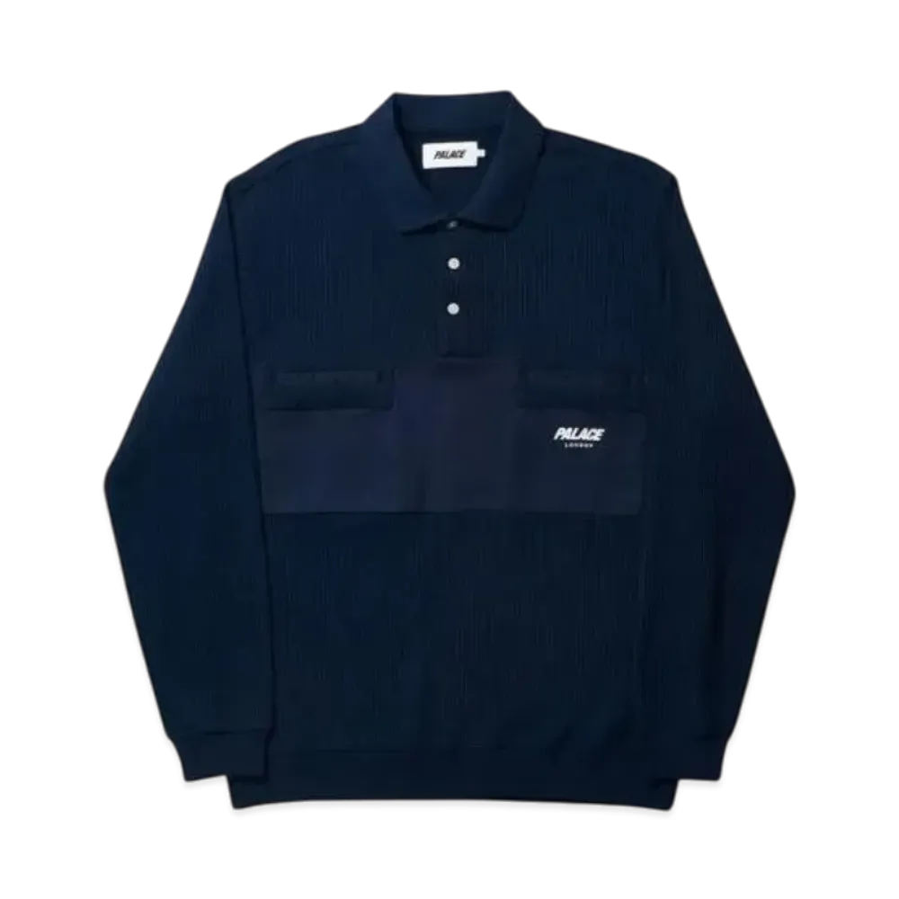 PALACE Waffle On Polo "Navy"