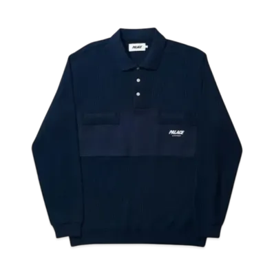 PALACE Waffle On Polo "Navy"
