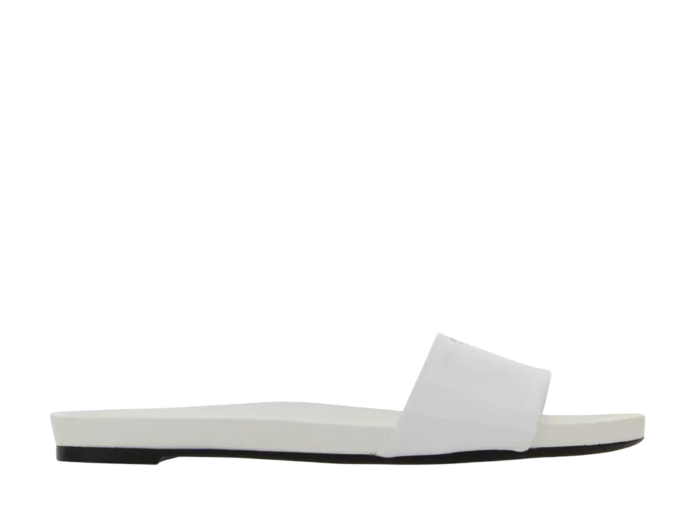 PRADA Women's Leather Slippers "White"