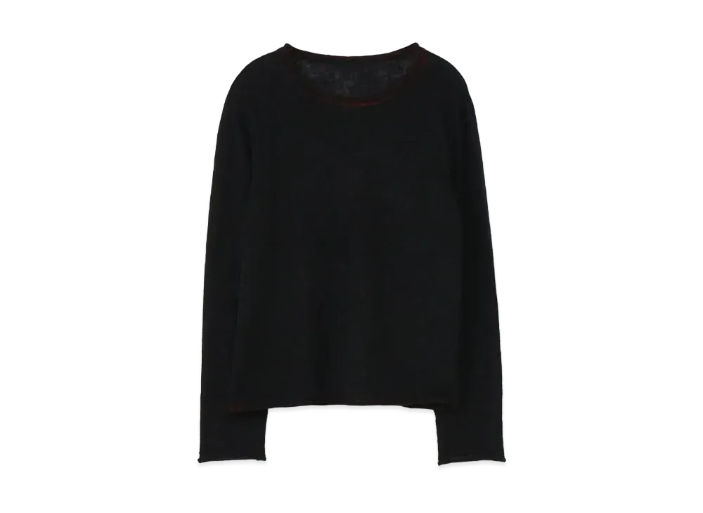 Yohji Yamamoto 10G1P PlAIN STITCH WASTE KNITTING RN "Black"