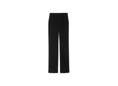 Saint Laurent Women's Tailored Pants in Velvet "Noir"