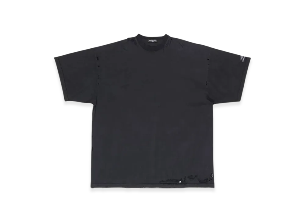 BALENCIAGA Women's 3b Sports Icon Repaired T-Shirt Oversized "Black"