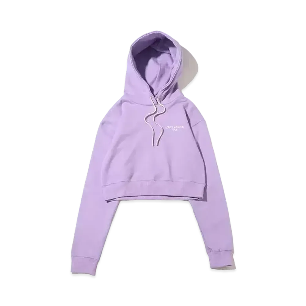 atmos pink x Lift Short Length Logo Hoodie "Purple"