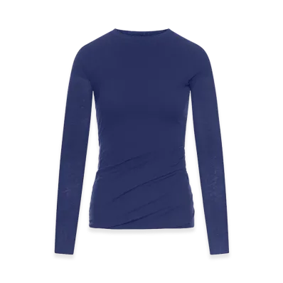 Jil Sander Women's Double Layer Long Sleeved Shirt "Blue"