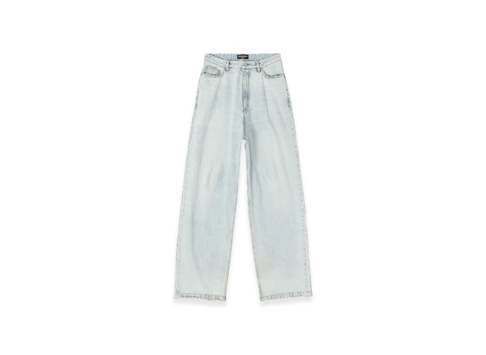 BALENCIAGA Denim Pull-Up Pants "Light Blue"