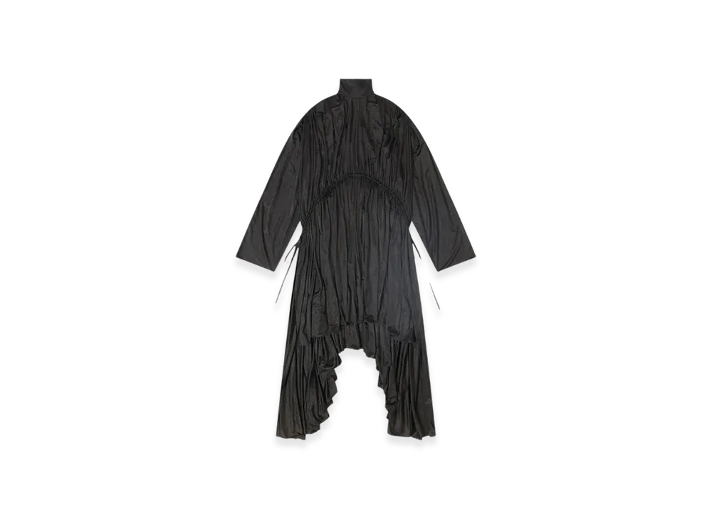 BALENCIAGA Women's Pleated Stretch Dress "Black"