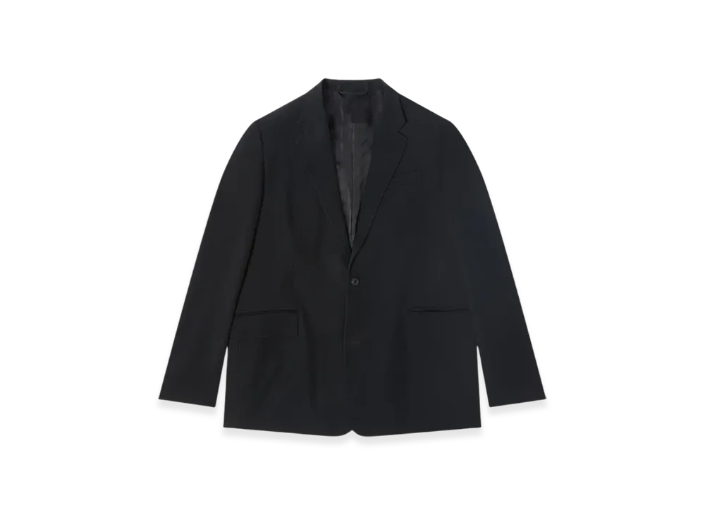 BALENCIAGA Curved Shoulder Oversized Jacket "Black"