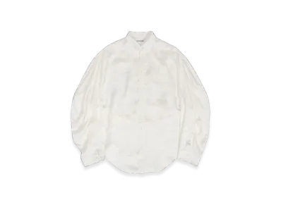 BALENCIAGA Women's BB Monogram Twisted Sleeve Shirt "Off White"