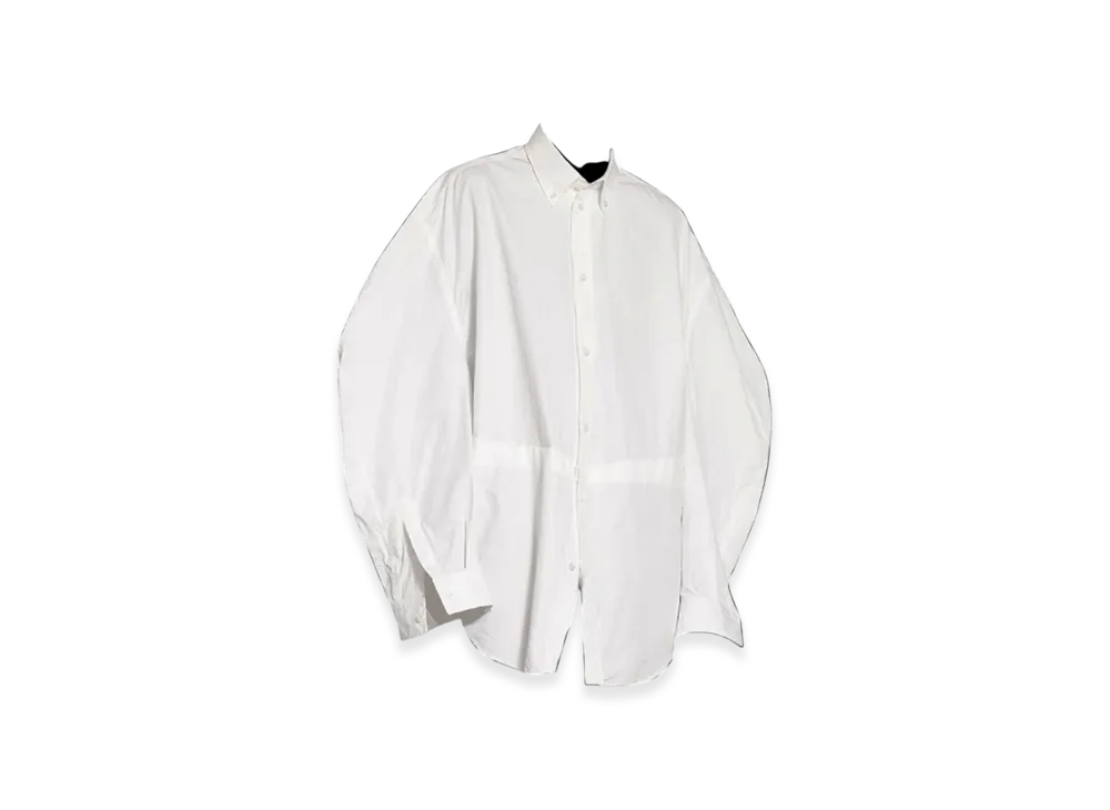 BALENCIAGA Women's Twisted Sleeve Shirt "White"