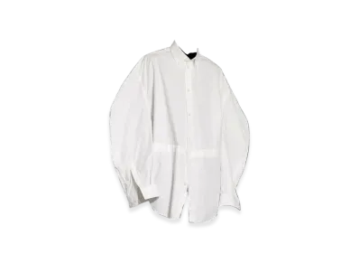 BALENCIAGA Women's Twisted Sleeve Shirt "White"