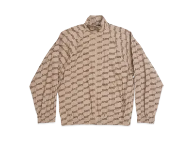 BALENCIAGA MENS BB Monogram Regular Fit Tracksuit Jacket "Beige/Brown"