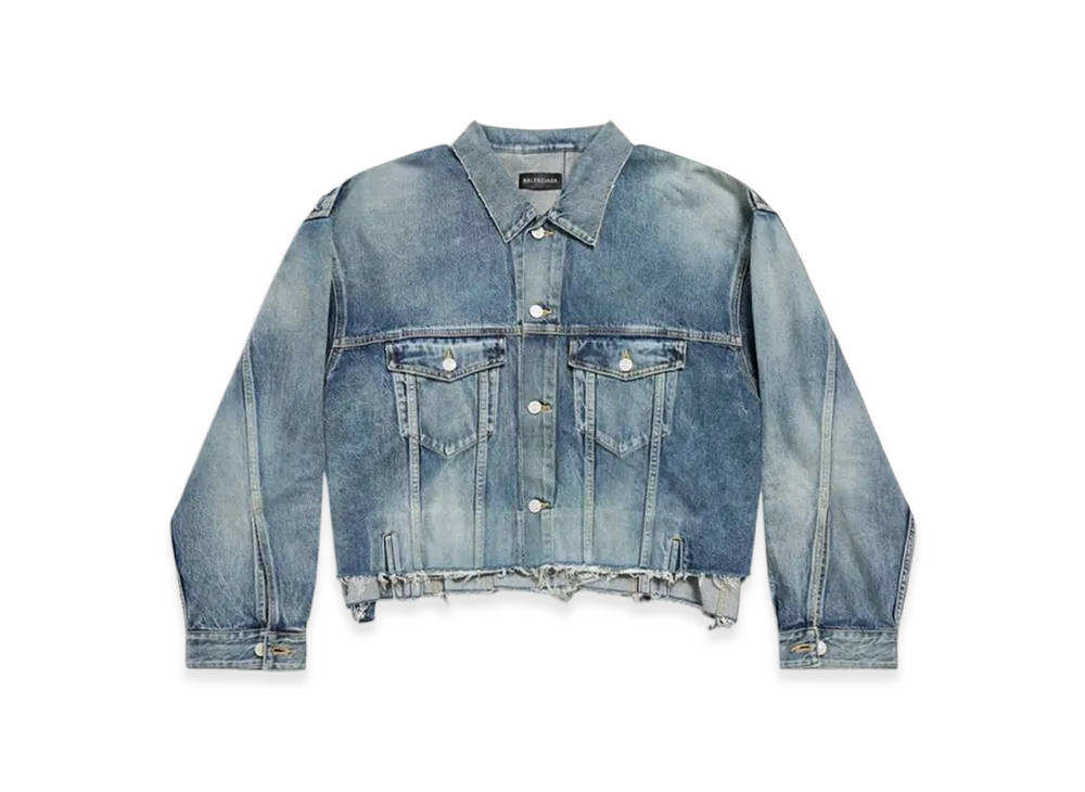 【BALENCIAGA】デコンストラクト ジャケット Balenciaga デコンストラクテッド デニムジャケット | ブルー
