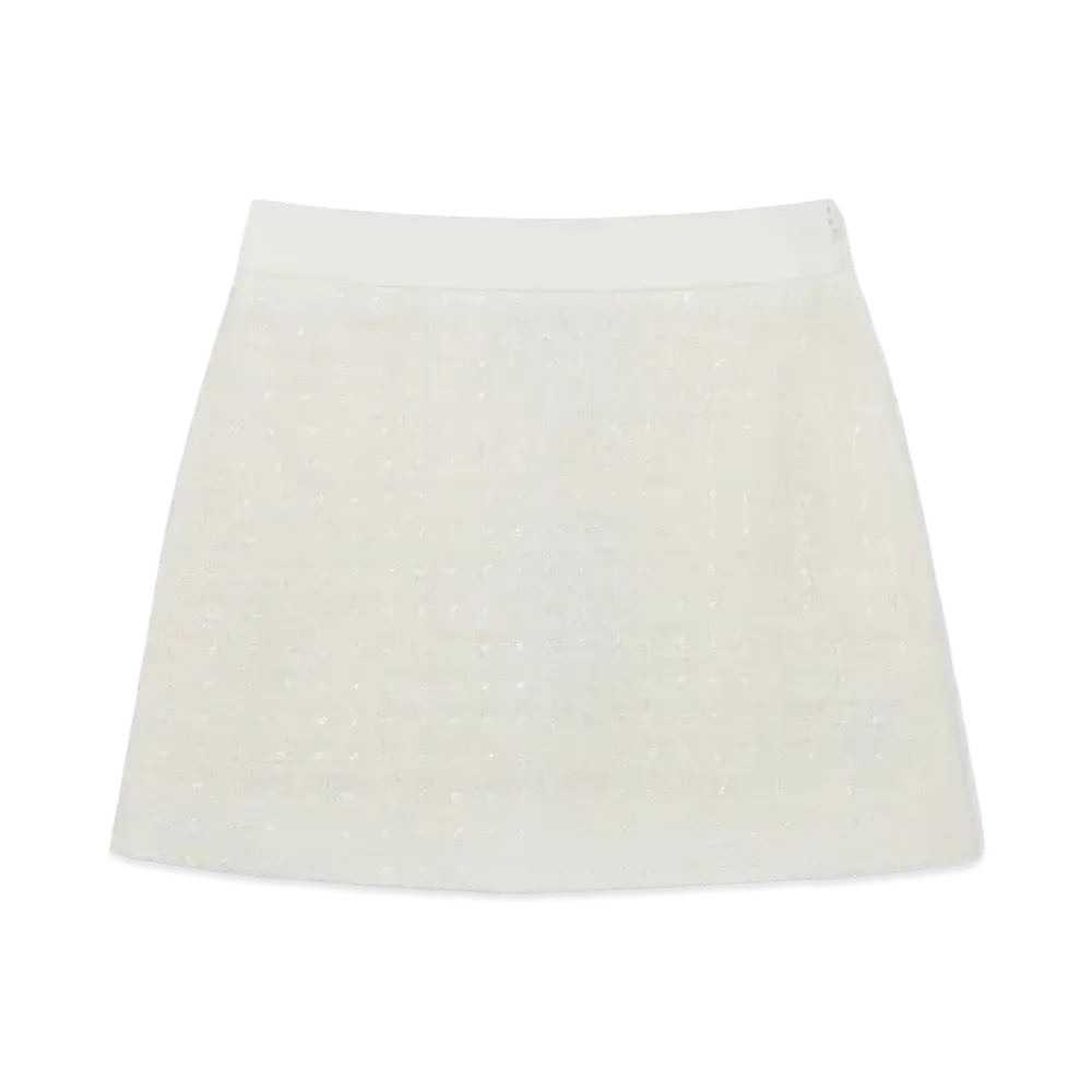 Casablanca Tweed Mini Skirt "Ivory"