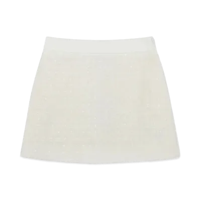 Casablanca Tweed Mini Skirt "Ivory"