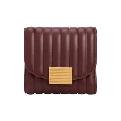 CHARLES & KEITH Astrid Panel Small Wallet "Burgundy"