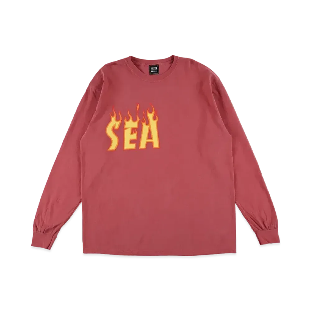 WIND AND SEA x THRASHER L/S Tee 2 "Crimson"