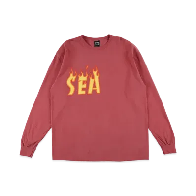 WIND AND SEA x THRASHER L/S Tee 2 "Crimson"