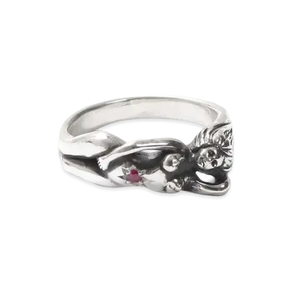 WACKO MARIA NUDE RING "Ruby"