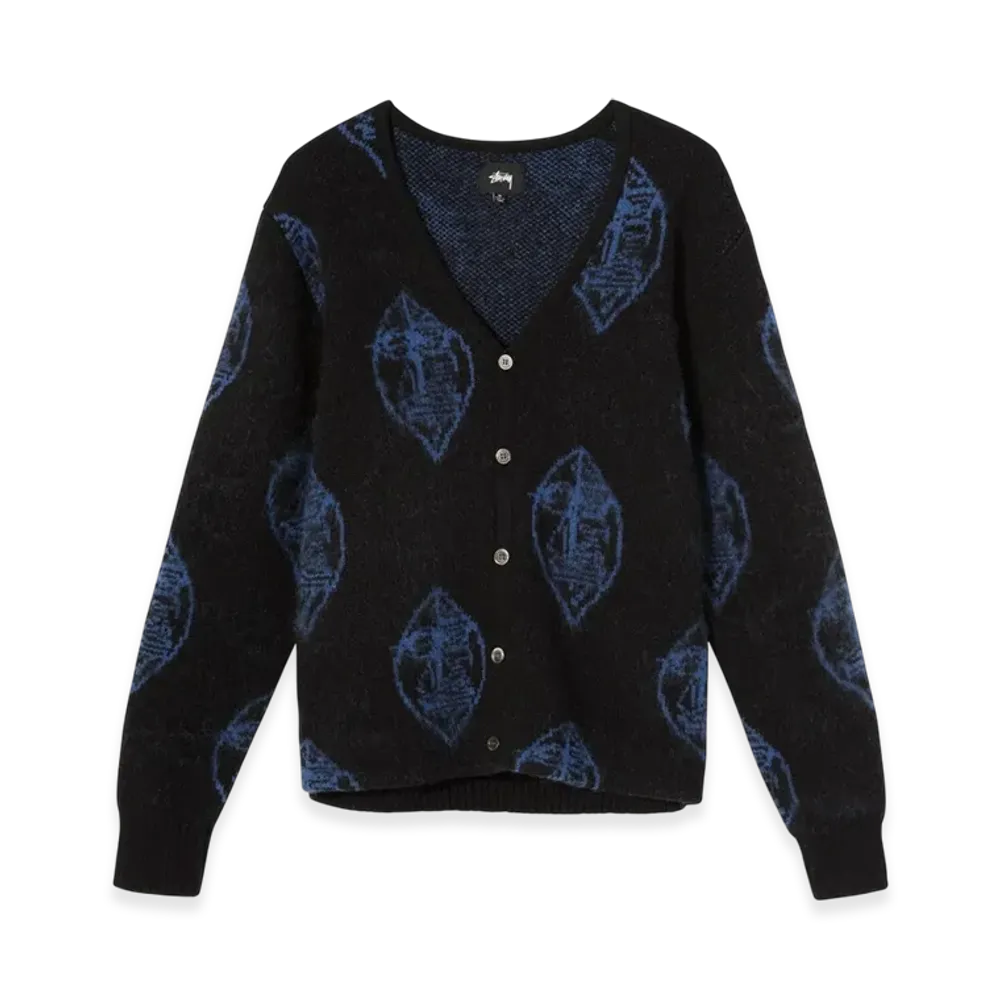 Stussy Mohair Mask Cardigan "Black"