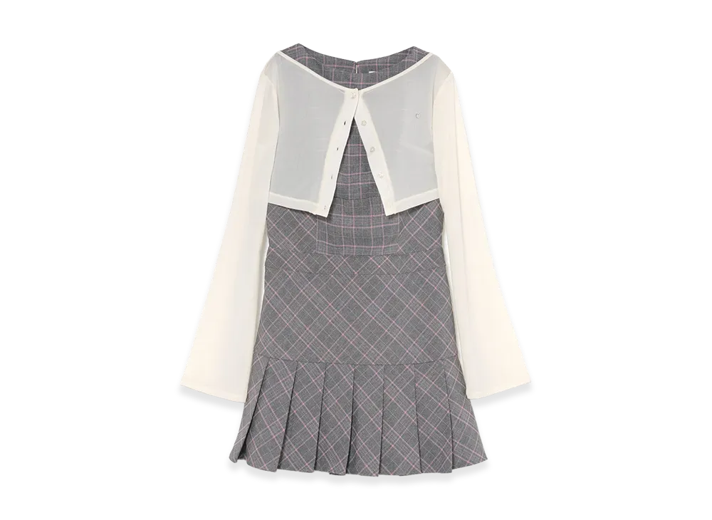 ANDMARY Women's Donna Check Mini Dress "Gray"