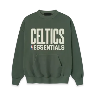 FEAR OF GOD ESSENTIALS Celtics Sport Crewneck "Balsam Green"