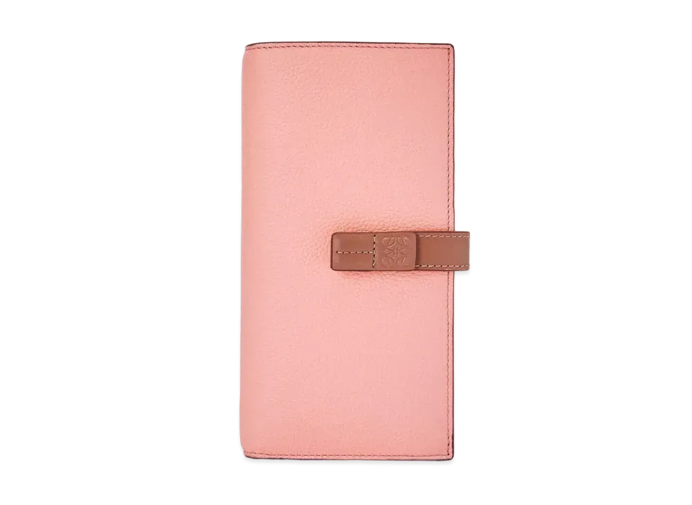 LOEWE Large Vertical Wallet In Grained Calfskin "Blossom/Tan"