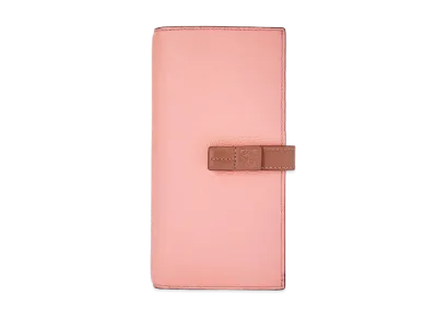 LOEWE Large Vertical Wallet In Grained Calfskin "Blossom/Tan"