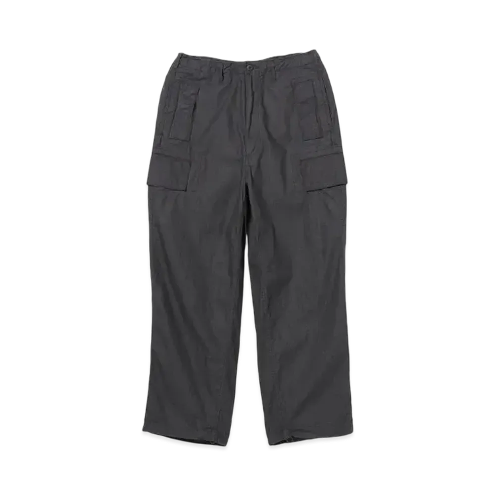 BEAMS Cotton Ripstop Cargo Pocket Pants "Black"