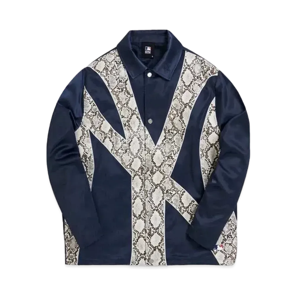 Kith x MLB New York Yankees Snakeskin Coaches Jacket "Navy"