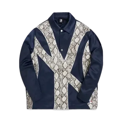 Kith x MLB New York Yankees Snakeskin Coaches Jacket "Navy"