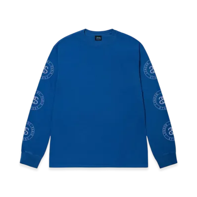 Stussy Seal Pigment Dyed LS Tee "Blue"