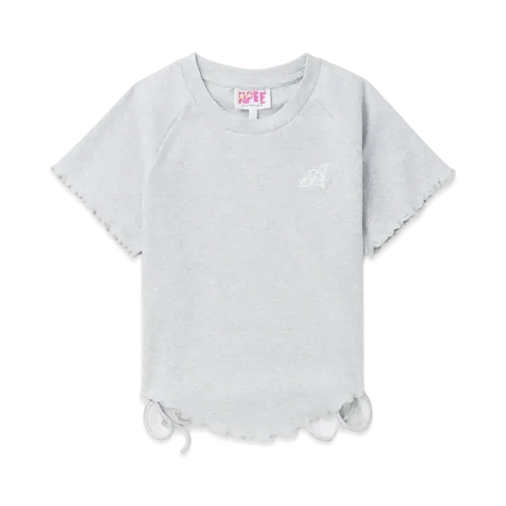 A BATHING APE Self Tie Raglan Top "Gray"